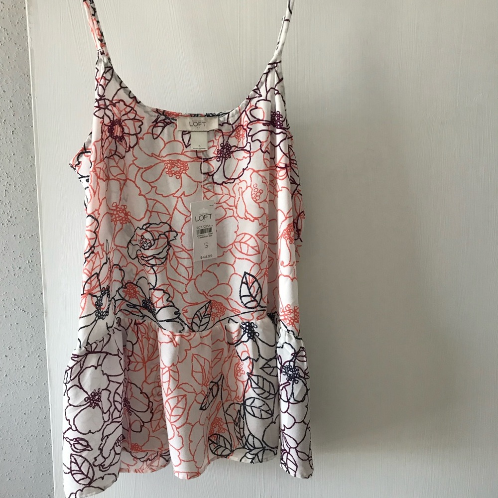 NWT LOFT floral tank!
